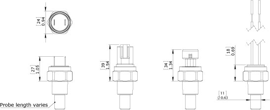 S5TAF S7TAF Temperature Switch Dimension